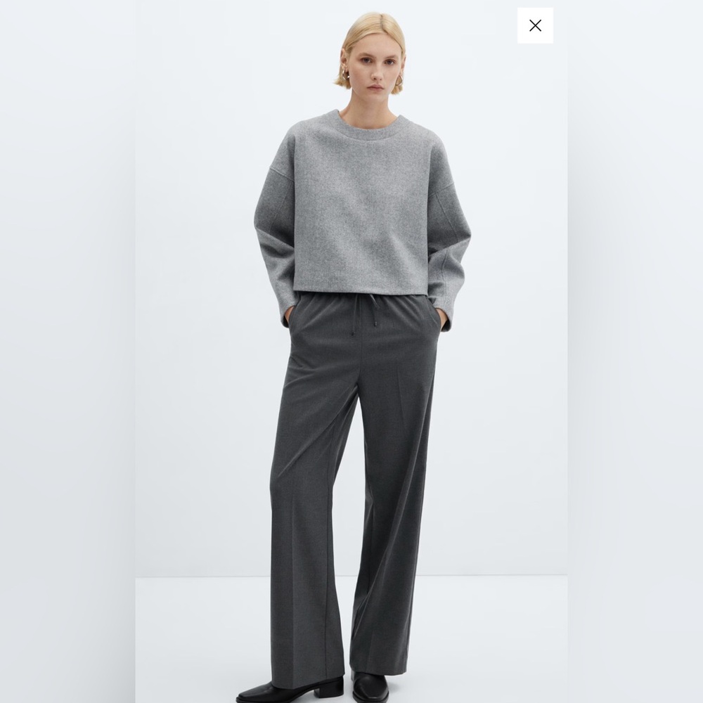 Gray Women's Wide-Leg Pants mango NWT